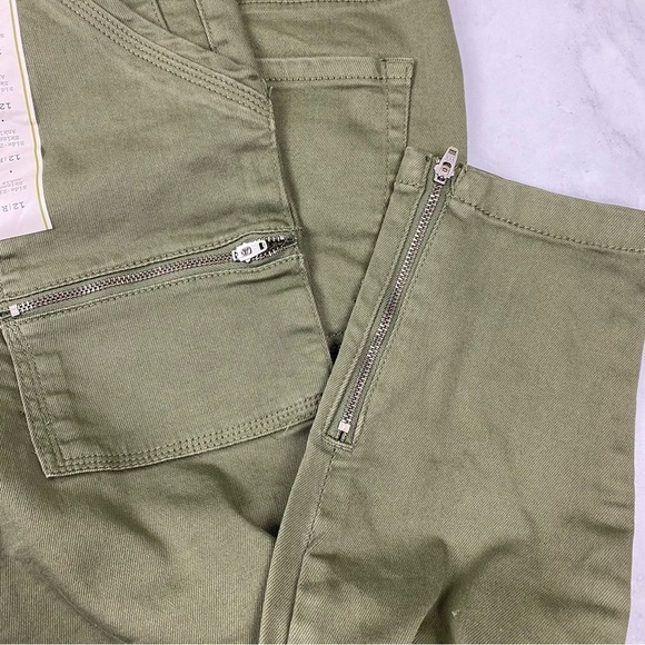 Joie Park Cargo Pant Side Zip Skinny Ankle Jeans Pants Army Green Size 12/31 NWT - Picture 6 of 8